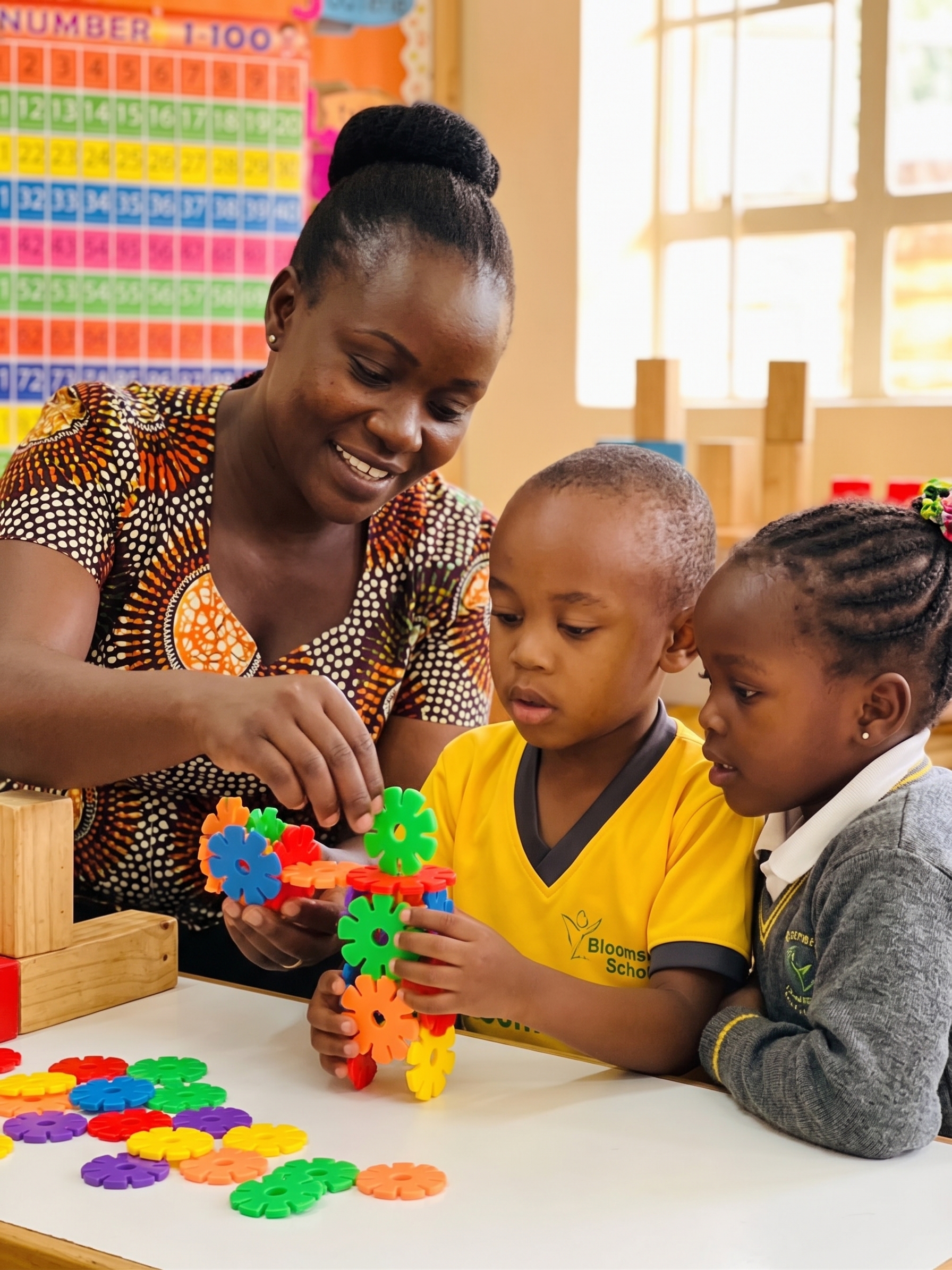 Bloomsfield kindergarten children taking part in a school activity